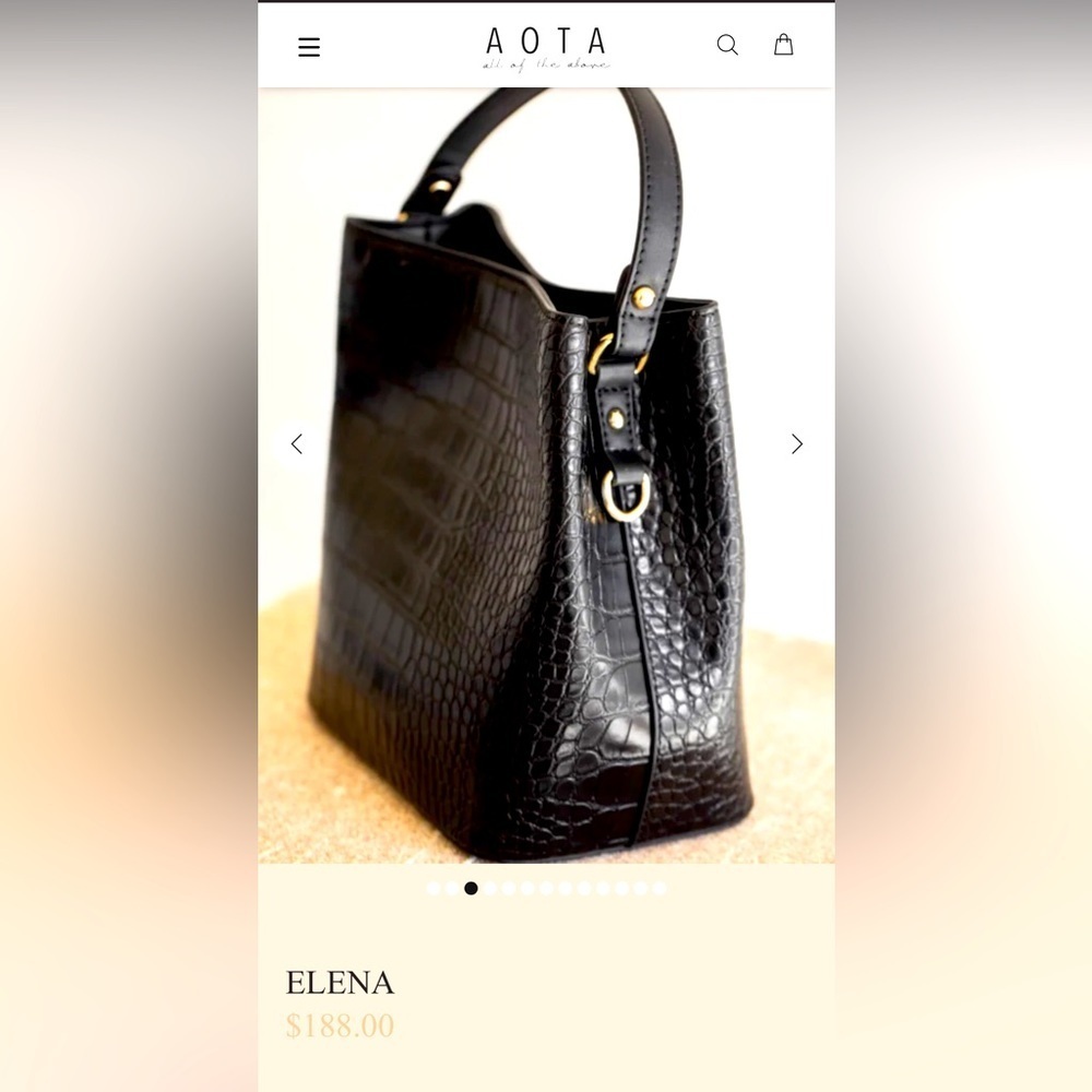 NWT - AOTA Croc Top ELENA BAG. MSRP $188 - Picture 4 of 5